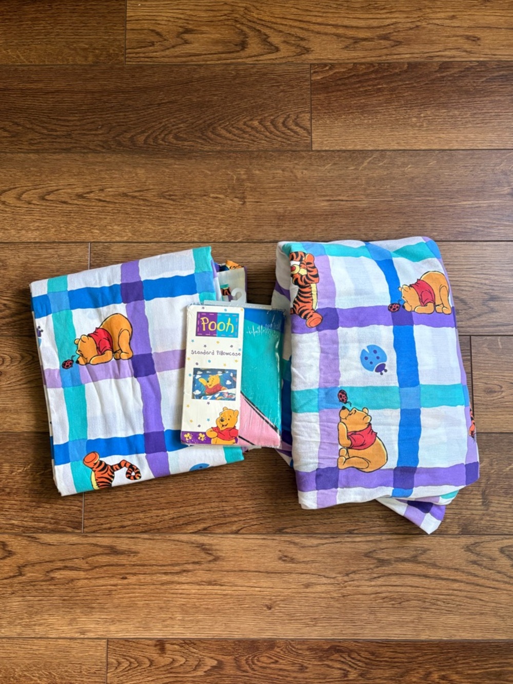 Vintage 90's Winnie the Pooh Rare Double Bedsheets Set